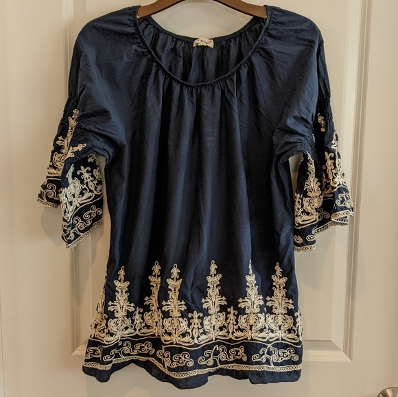 indigo soul Tops - NWOT Indigo Soul 3/4 Sleeve Blouse